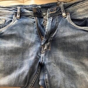 Preowned Men's Buffalo Six-x Straight Stretch Blue Jeans Sz 34/32